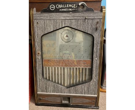 The Challenger vintage coin operated slot machine