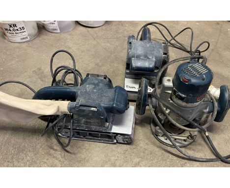 AEG sander, Bosch GMF1400 CE Professional router &amp; an AEG sander (possibly not working)