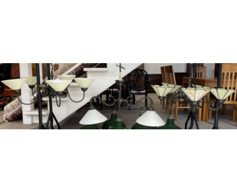 3 metal ceiling light fittings&nbsp;