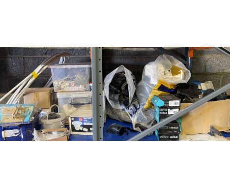 Quantity of plumbing pipe &amp; joints, gutter joints, door handles etc