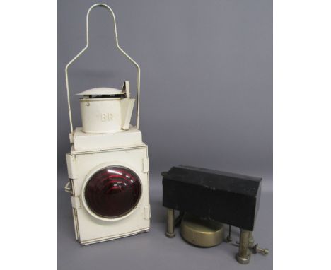 BR railway tail light and Dog Kennel block bell