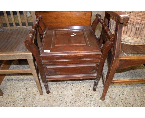 19TH CENTURY FLIP-TOP COMMODE STOOL