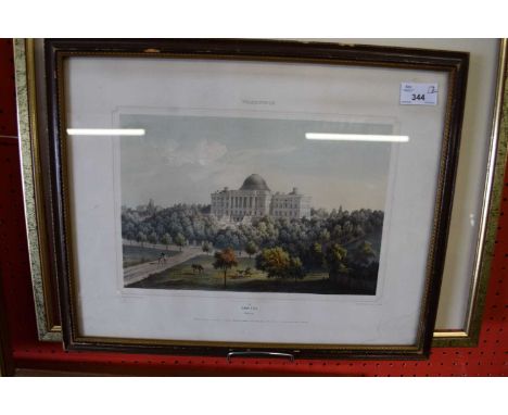 MIXED LOT: MICHAEL SCOTT COLOURED PRINT, ALLOTMENT SCENE, F/G, PLUS A FURTHER PRINT OF WASHINGTON CAPITOL BUILDING, BOTH F/G 