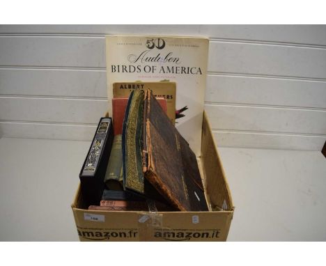 BOX OF MIXED BOOKS TO INCLUDE ROSEMARY SUTCLIFFE THE SILVER BRANCH BY FOLIO SOCIETY, MR CHURCHILL, A PORTRAIT, GUIDE TO SUSSE