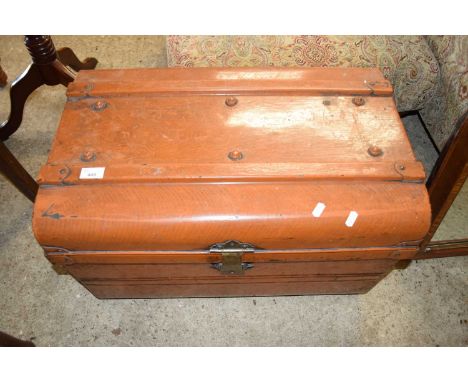 VINTAGE METAL TRUNK, 55CM WIDE