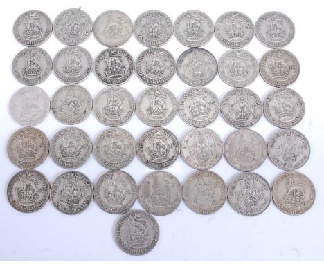 Great Britain, a collection of George V/VI shillings, all post-1920 and pre-1947. (36)