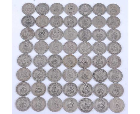 Great Britain, a collection of George V/VI shillings all post-1920 and pre-1947. (56)