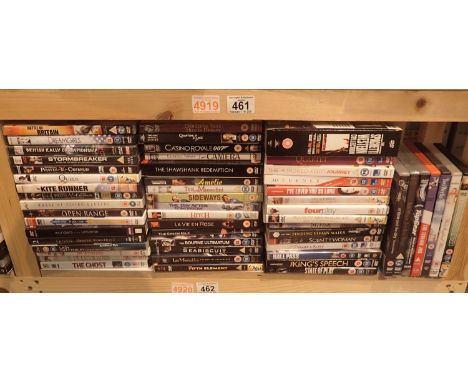 Shelf of mixed DVDs. Not available for in-house P&amp;P, contact Paul O'Hea at Mailboxes on 01925 659133 