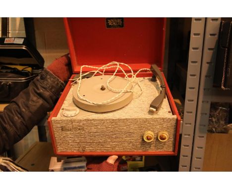 Dansette Popular four speed vintage record player. Not available for in-house P&amp;P, contact Paul O'Hea at Mailboxes on 019