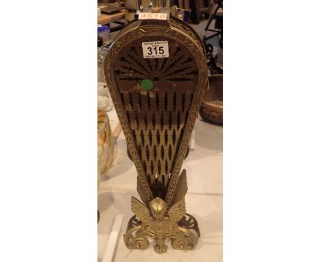 Vintage brass peacock fan fireguard. Not available for in-house P&amp;P, contact Paul O'Hea at Mailboxes on 01925 659133 