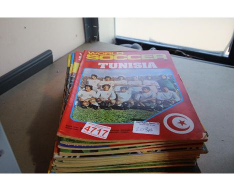 Thirty World Soccer magazines dated 1970s and England V Andorra programme. P&amp;P Group 1 (£14+VAT for the first lot and £1+