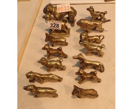 A selection of brass animals. P&amp;P Group 2 (£18+VAT for the first lot and £3+VAT for subsequent lots) 