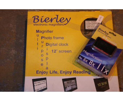 Two Bierley boxed electronic magnifiers. P&amp;P Group 3 (£25+VAT for the first lot and £5+VAT for subsequent lots) 