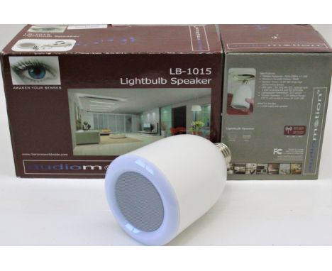 New Pair of Audio Motion LB-1015 Wireless Light Bulb Speakers for Use with L-2015 System. P&amp;P Group 2 (£18+VAT for the fi