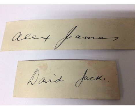 Guaranteed Authentic Signatures. Two Rare Arsenal football player autographs. David Jack (1898-1958) The first footballer to 