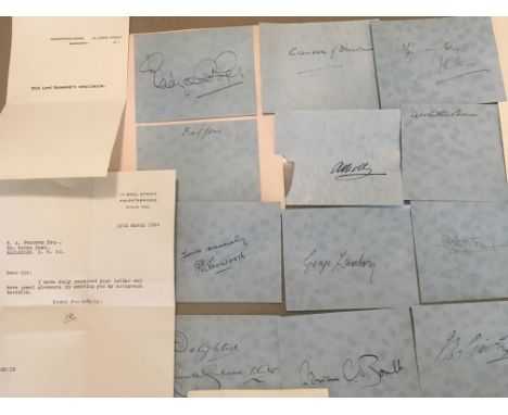 Guaranteed to be authentic signatures autographs. Compton Mackenzie (1883-1972) Scottish writer Sir Joshiah Stamp (1880-1941)