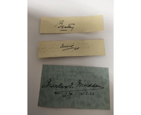 Guaranteed to be authentic signatures. Earl Jellicoe 1st Earl (1859-1935) Commander of the Grand fleet Battle of Jutland 1916