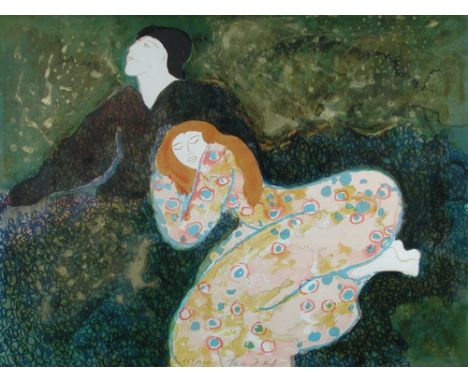 Linda Le Kinff (French, b.1949), Tendresse, signed lower right "Linda Le Kinff" and numbered 169/200, lithograph, 49 x 65 cm 