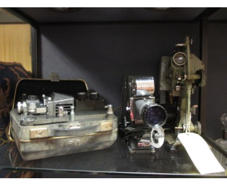 A Pathescope 16mm Cine Projector, a Tru-Purpose Model AAA-2 projector and Raynox (3)  