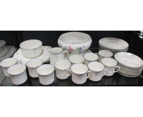 A part tea service and other ceramics  