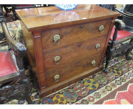 A 19th century mahogany commode, 84 x 96 x 51cm.  
