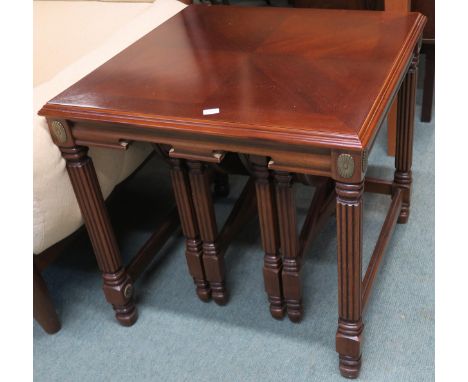 A 20th century mahogany nesting lamp table Condition Report:Available upon request