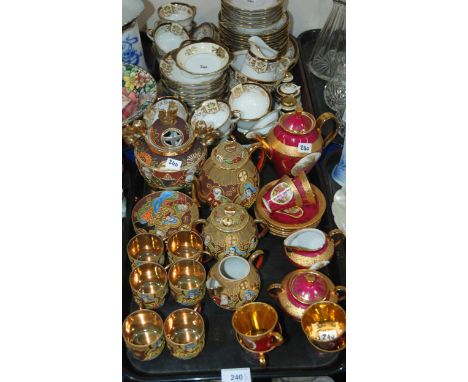 A Noritake gilt and black decorated tea set, eggshell coffee set and a Royal Bavaria coffee set Condition Report:Not availabl