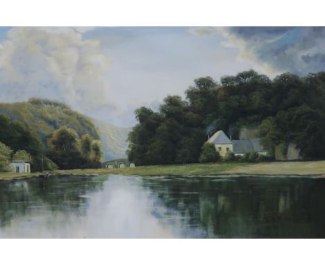 K HARRISON&nbsp;Loch scene, signed, oil on canvas, 61 x 91cm Condition Report:Available upon request