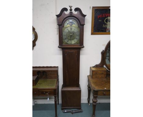 A Victorian mahogany cased "Rowd &amp; Johnson's Liverpool" longcase clock with brass face and lunar phase dial Condition Rep
