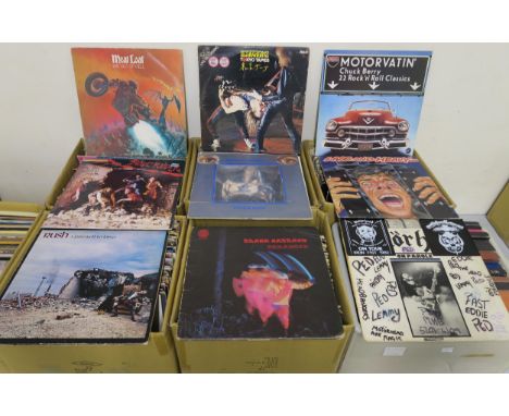 A lot of prog rock, rock, blues, pop and new wave vinyl LP records with Taurus, Rush, Roxy Music, The Sensational Alex Harvey