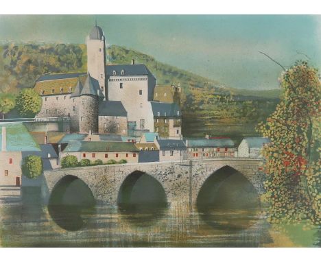 CLAUDE GROSPERRIN CHATEAU D'ESTAING Lithograph, signed lower left, numbered, 41 x 56cm Authentication verso Together with ano