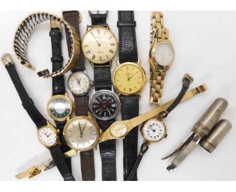 A collection of ladies and gents watches to include Timex, Rotary, Majex etc Condition Report:Not available for this lot.