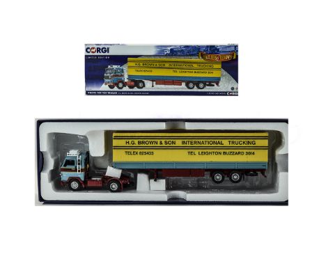 Corgi Limited Edition Hauliers of Renown Die Cast Model Truck, Scale 1.50 Num CC15603 Volvo F89 Tilt Trailer, H.G Brown & Son