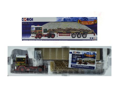 Corgi Ltd Edition Hauliers of Renown Scale 1.50 Die Cast Truck CC15405 Seddon Atkinson Strato 40 Brian Harris Flatbed with Ch