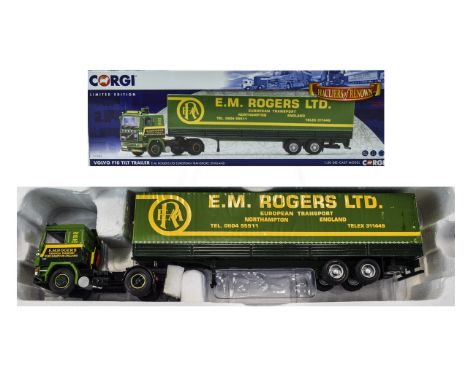 Corgi Limited Edition Hauliers of Renown Die Cast Model Truck, Scale 1.50 Num CC15504 Volvo F10 Tilt Trailer, Em Rogers Ltd, 