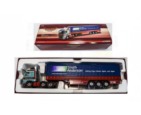 Corgi Limited Edition Hauliers of Renown Die Cast Model Truck, Scale 1.50 Num CC1410 Volvo F.H Curtainside Pollock ( Scotrans