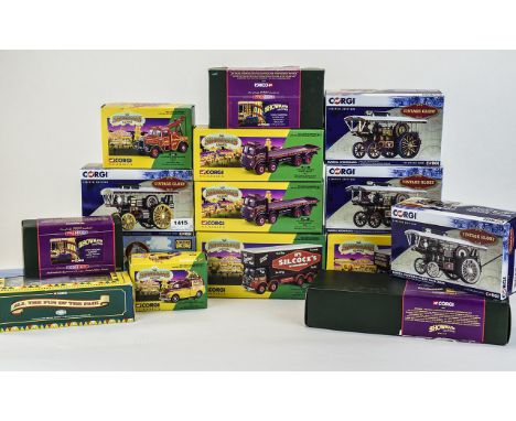 Corgi Diecast Models Collection of 15 Corgi Models Comprising; 3 Showmans 55609, 07413, 16602 'Jennings' Scammell Highwayman 