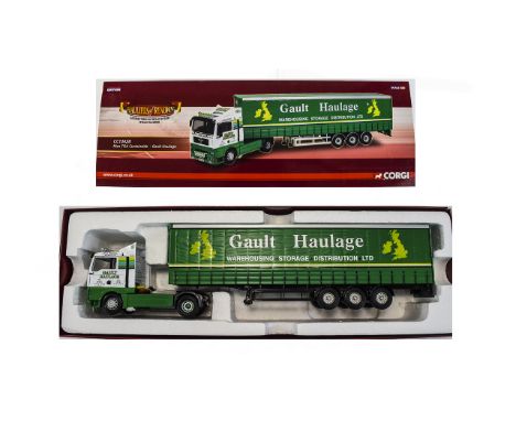 Corgi Limited Edition Hauliers of Renown Delux Die Cast Model Truck, Scale 1.50 Num CC13428, Man T.G.A Curtainside Gault Haul