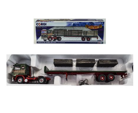 Corgi Limited Edition Hauliers of Renown Die Cast Model Truck, Scale 1.50 Num CC15505 Volvo F12 40 Flatbed and Load He Payne,