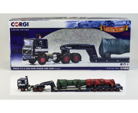 Corgi Ltd Edition Die Cast Model Scale 1.50 CC1551 Volvo F12, 5, Axle King Trailer and Load, Pickfords with Box and Papers et