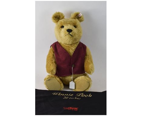 Winnie the Pooh Steiff Teddy Bear. Complete with Original Bag, 20 Inches Tall.