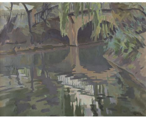 William John Leech RHA (1881-1938) Grey Bridge, Regent's Park Oil on canvas, 77 x 97cm (30¼ x 38¼'') SignedProvenance: The Da
