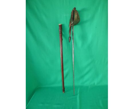 Military sword, stamped to leather hilt "Wilkinson Sword Company, London"