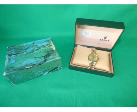 Rolex 14ct gold Gents Oyster perpetual date superlative chronometer wrist watch, made for the USA market (not in original box