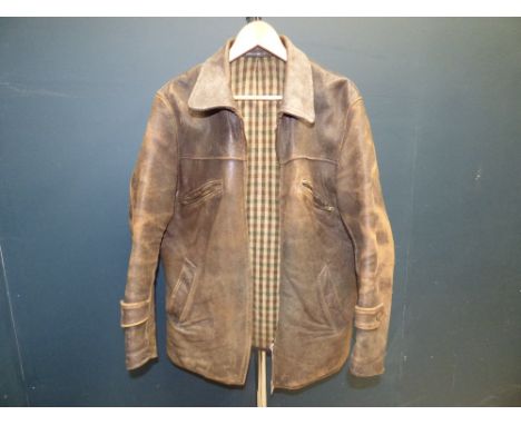 1950s French Horse hide leather jacket size 40/42