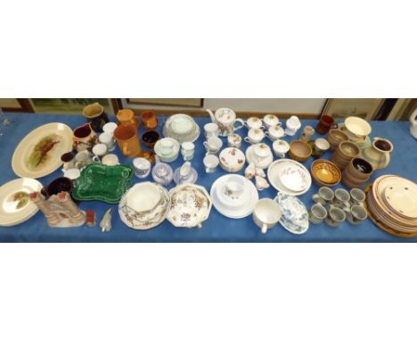  Qty of general China , pottery etc, including Royal Worcester Evesham Copeland Spode, Royal Doulton, etc 