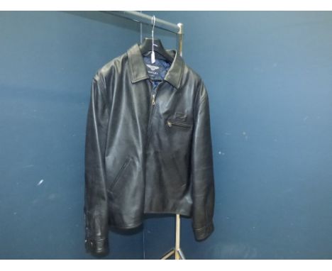 Gentleman's black leather Bentley jacket size XL