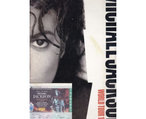 MICHEAL JACKSON      1988 Michael Jackson World Tour Brochure (fair/generally good) plus a ticket for his 1997 Wembley concer