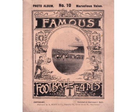 FAMOUS FOOTBALL TEAMS    Famous Football Teams photo album number 10, measures 5" x 6", issued 1902-03 and contains 13 team g