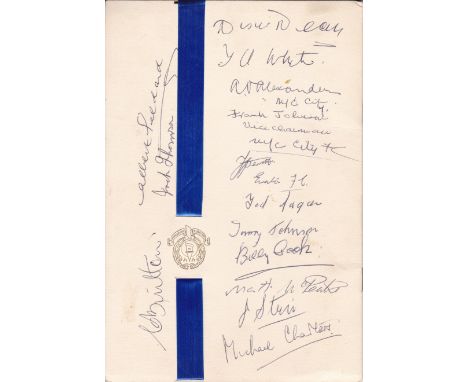 1966 FA CUP FINAL Everton Celebration Dinner , 14/5/66 at Grosvenor House, Park Lane, London, to celebrate them reaching the 